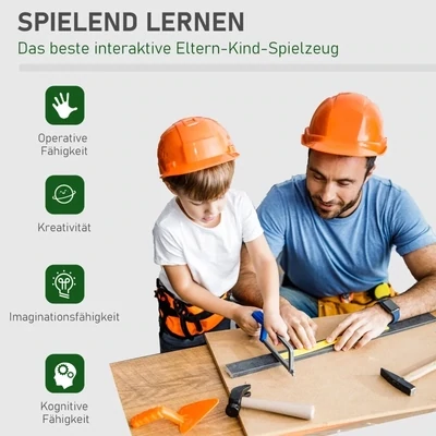 Kinder-Werkbank + Werkzeug mit 37 Teilen
