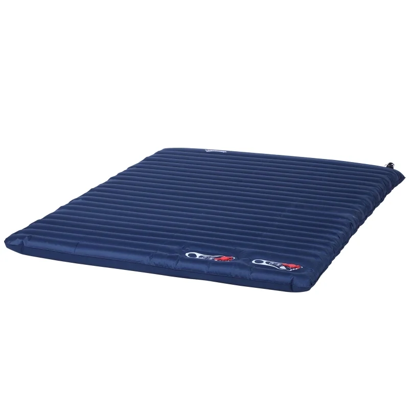 Grosse Luftmatratze Aufblasbare Luftbett Camping Matratze Schlafmatte Pongee Blau L195 x B138 x H10 cm