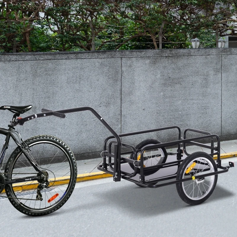 Velo-Anhänger Transport Töffli Mofa Lastenanhänger Fahrradanhänger 156 x 72 x 82 cm Schwarz