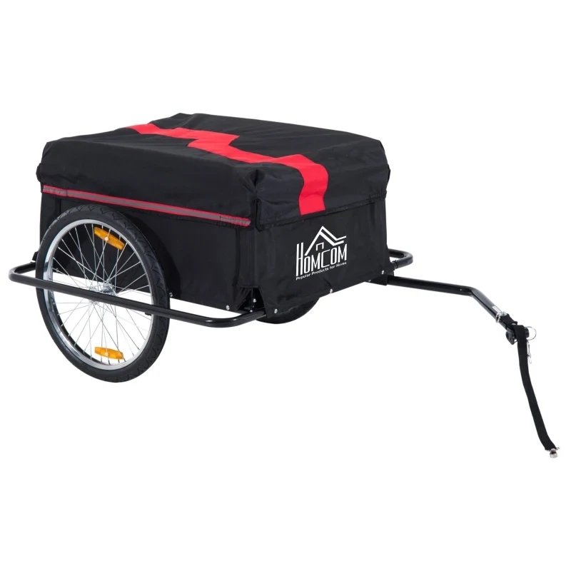Velo-Anhänger Transportanhänger für Fahrräder | Universalanhänger | Lastenanhänger | 140 x 88 x 60cm | Rot und Schwarz
