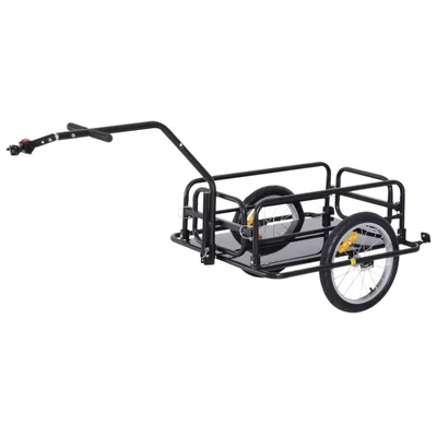 Velo-Anhänger Transport Töffli Mofa Lastenanhänger Fahrradanhänger 156 x 72 x 82 cm Schwarz