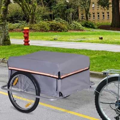 Velo-Anhänger Transportanhänger grau