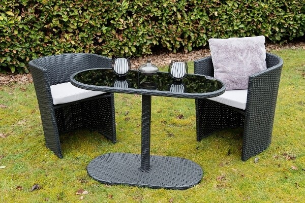 Rattan Balkon Sitzgruppe 3tlg. inkl. Sitzkissen