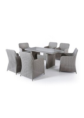 Garten Rattan Esstischgarnitur ideal für den Wintergarten