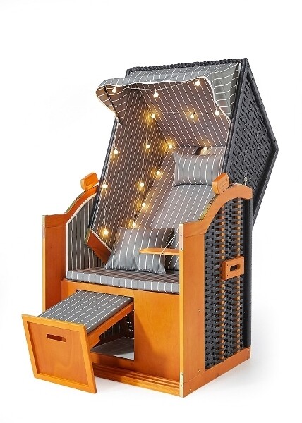 Strandkorb Single Sitz inkl. LED Beleuchtung