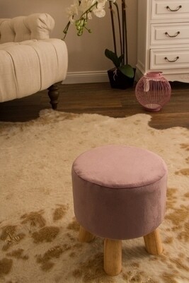Hocker, Schemel &quot;Paolo&quot; in natur/rose