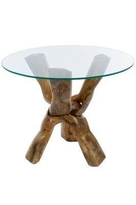 Couchtisch, Beistelltisch " Sharika " mit Glasplatte