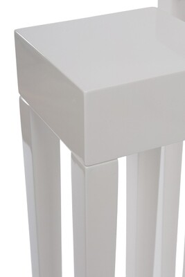 Beistelltischset Karla – 2-teilig, modern, Hochglanz Weiss, MDF