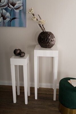 Beistelltisch &quot;Karla&quot;, modern, 2er Set, weiss