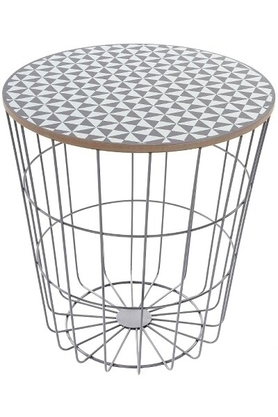 Beistelltisch Eugen – Metall &amp; Holz, Skandinavischer Stil, Schwarz/Holzfarben