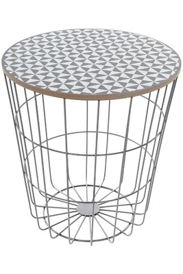 Beistelltisch Eugen – Metall &amp; Holz, Skandinavischer Stil, Schwarz/Holzfarben