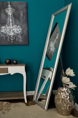 Moderner Standspiegel &quot;Asil IV&quot;, silber - 40x180 cm