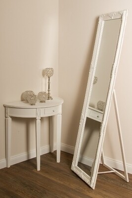 Antiker Standspiegel &quot;Minu VI&quot; weiss 50 x 180 cm