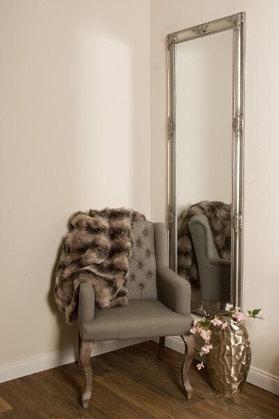 Antiker Spiegel &quot;Minu III&quot; silber 65 x 190 cm