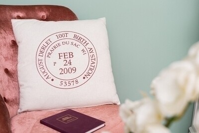 Deko-Kissen &quot;Stamp&quot; Poststempel