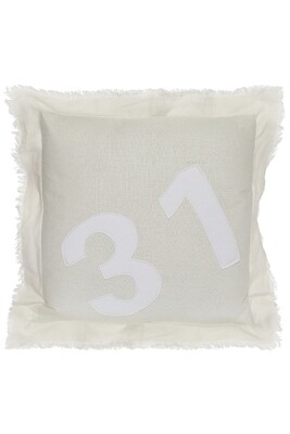 Deko-Kissen "Thirty One", 31, weiss
