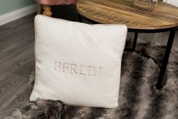 Deko-Kissen "Berlin", weiss
