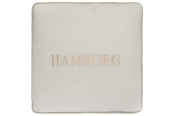Deko-Kissen "Hamburg", weiss