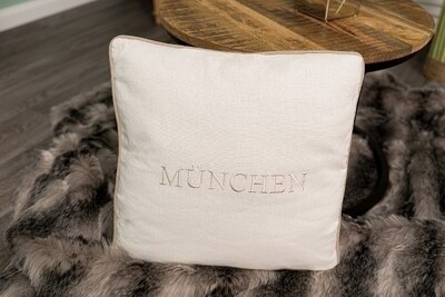 Deko-Kissen &quot;München&quot;, weiss