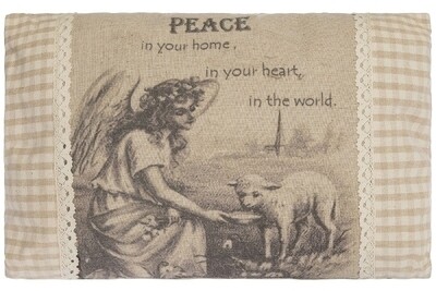 Deko-Kissen mit Engel "Peace", rechteckig