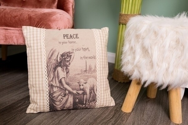 Deko-Kissen  &quot;Peace&quot;, quadratisch