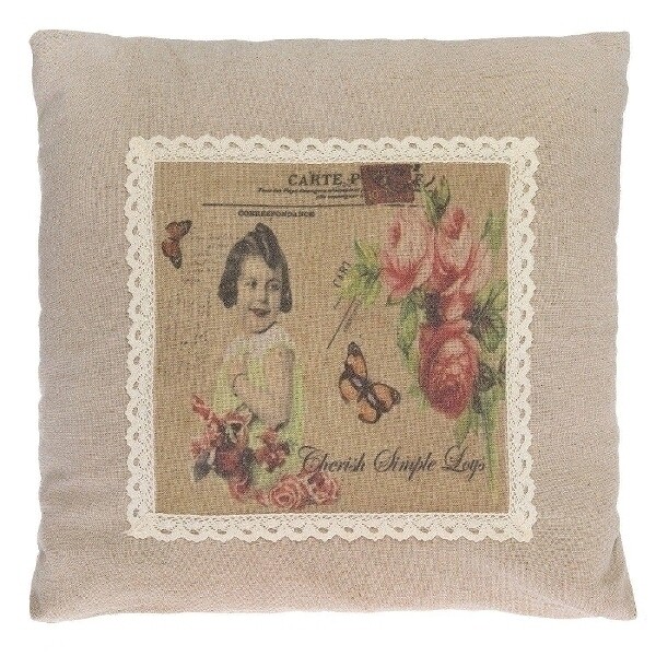 Deko-Kissen "Flower Girl Postcard"