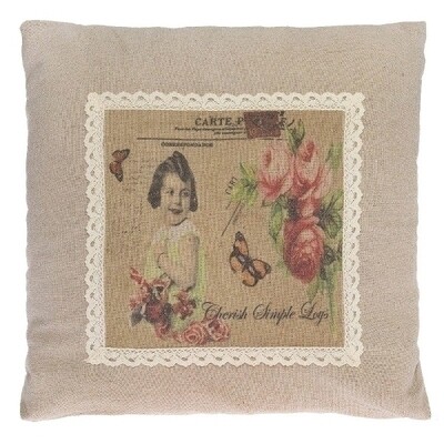 Deko-Kissen "Flower Girl Postcard"