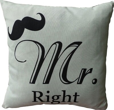 Deko-Kissen mit Füllung &quot;Mr. Right&quot;