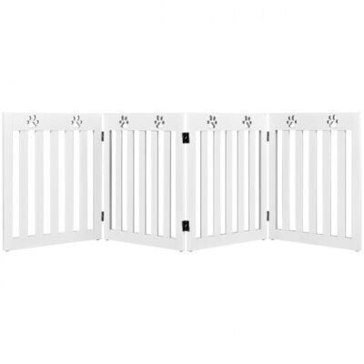 Absperrgitter Hundegitter aus Holz Klappbar 60 cm hoch Weiss