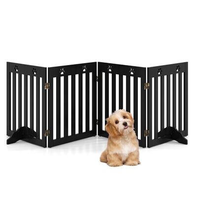 Absperrgitter Hundegitter Schutzgitter klappbar Braun 203 x 60 x 1,5 cm