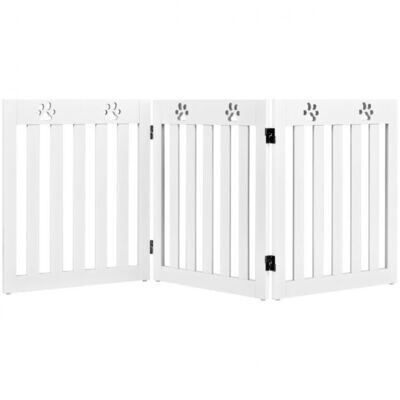 Absperrgitter Hundegitter Schutzgitter klappbar weiss 151,5 x 60 x 1,5 cm Weiss