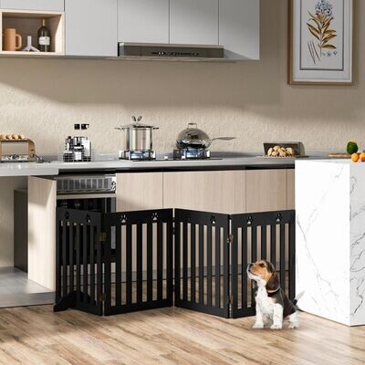 Absperrgitter Hundegitter Schutzgitter klappbar Braun 203 x 60 x 1,5 cm