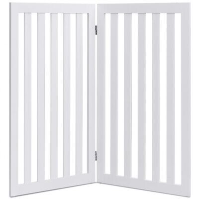 Absperrgitter Hundegitter 89cm Hoch Schutzgitter Holz Klappbar weiss