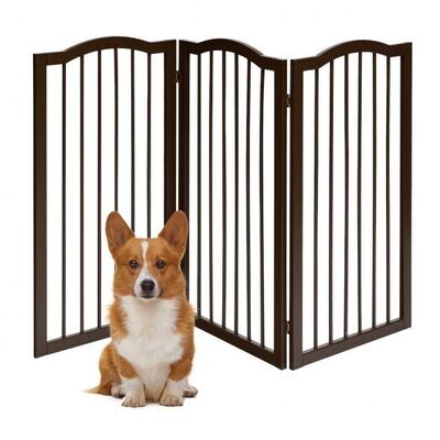 Hundegitter, Absperrgitter gewölbter Oberseite für Hunde und Katzen braun