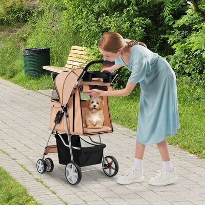 Hundebuggy / Pet Stroller, bis 15 kg 81 x 45 x 101 cm beige