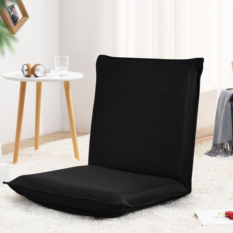 Bodenstuhl Bodensessel mit 6- stufig schwarz