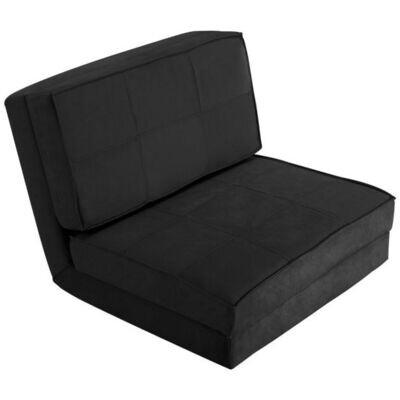 Klappsofa 3-Fach Klappbares Schlafsofa schwarz