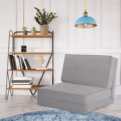 Klappsofa 3-Fach Klappbares Schlafsofa Grau