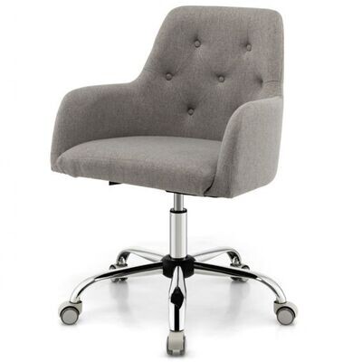 Schreibtischstuhl höhenverstellbar mit Rollen 66 x 66 x 83-93 cm Grau
