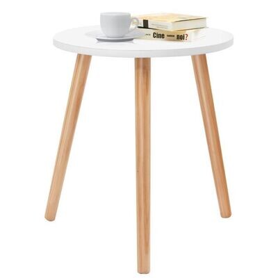 Kaffeetisch Beistelltisch kleiner Küchentisch Nachttisch Holz Weiss