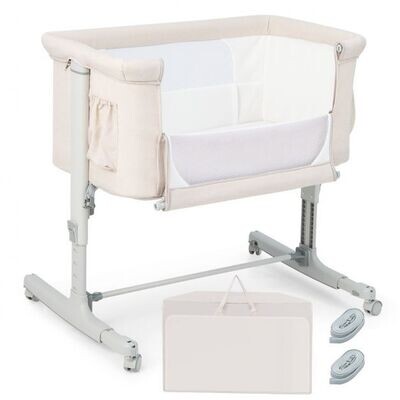 Tragbare 3-in-1-Babywiege 5-fach verstellbar beige