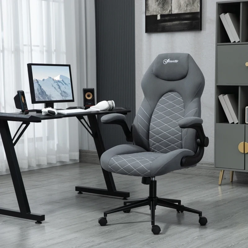 Ergonomischer Bürostuhl mit Rückenlehne, dunkelgrau