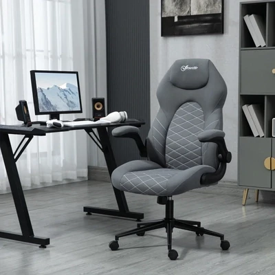 Ergonomischer Bürostuhl mit Rückenlehne, dunkelgrau
