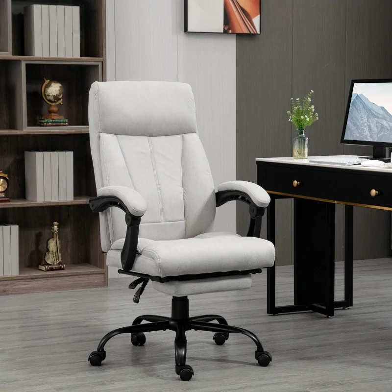 Massage-Bürostuhl mit Wippfunktion, Lendenheizung, Grau