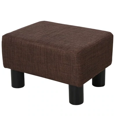 Hocker mit Stoffbezug in Leinenoptik, bis 100 kg, braun