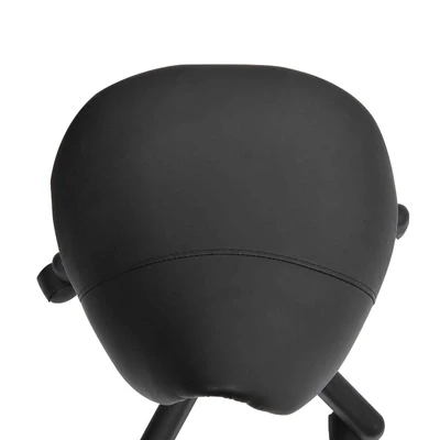 Rollhocker, sattelförmiger Sitz, höhenverstellbar, schwarz Coifferstuhl, Kosmetikstuhl,