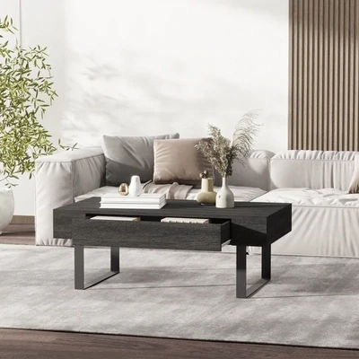 Sofatisch Couchtisch mit Schublade Dunkelgrau