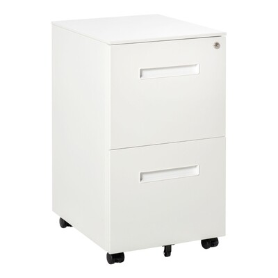 Rollcontainer, Aktenschrank 5 Räder, weiss