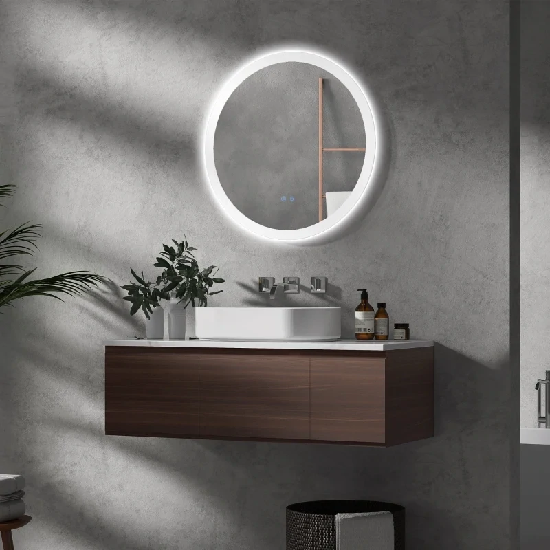 Badezimmerspiegel Badspiegel mit LED-Licht oval
