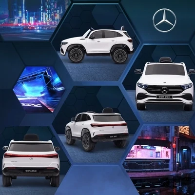 Elektro Kinderauto, Mercedes-Benz EQA, 3-8 km/h, weiss